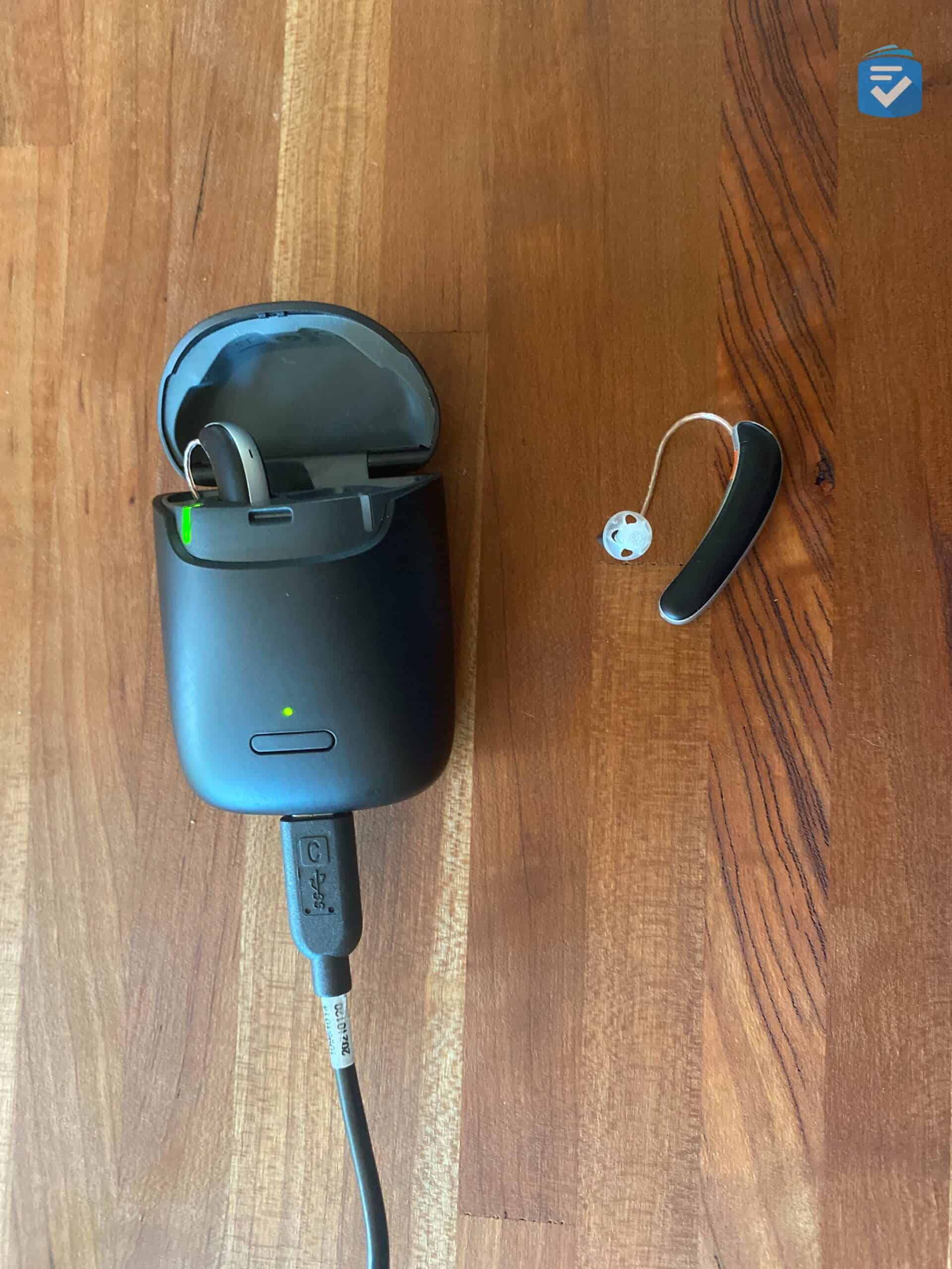 Hear.com Hearing Aid and Charger